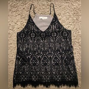 LOFT Black Lace Tank/Blouse